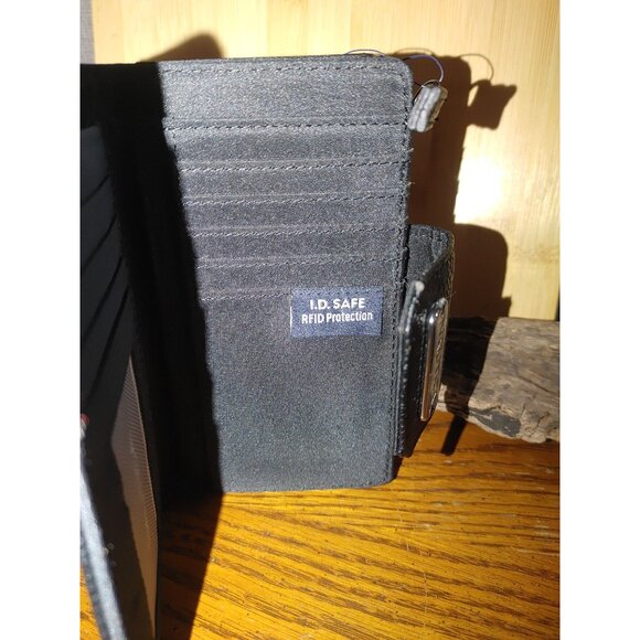 Nautica Womens Black RFID Protection Trifold Wallet With ID Window & Card Slots - Picture 7 of 8